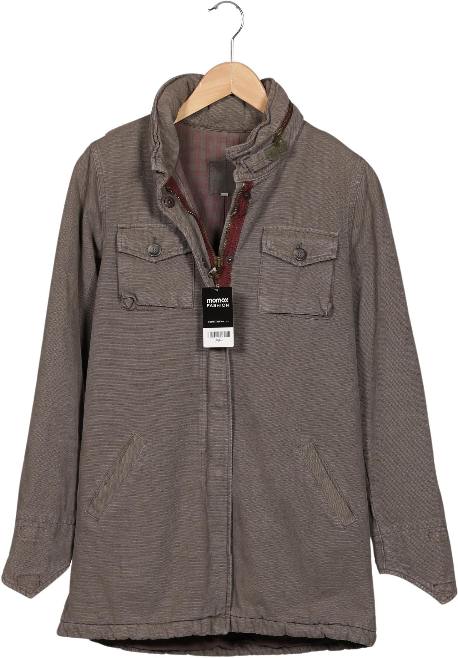 Brandy Melville Damen Jacke, Grau, Gr. S, Baumwolle - Second Hand