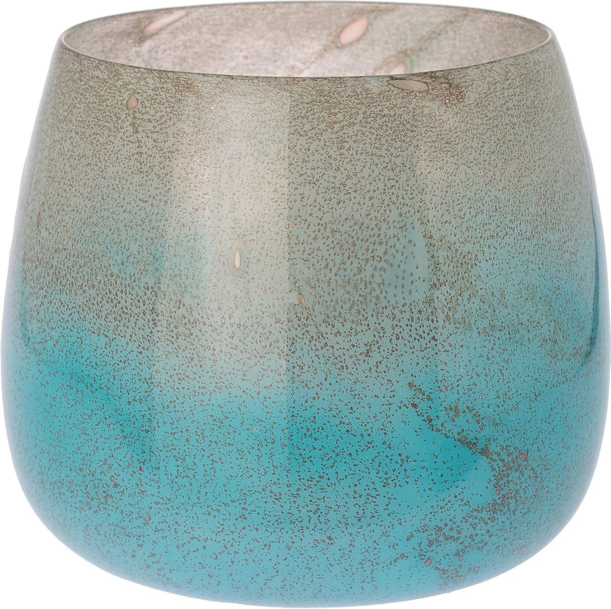 Riverdale Lagun Windlicht - Aqua - Hoogte: 23 cm