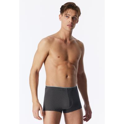 Boxer SCHIESSER "Long Life Soft", Herren, Gr. 7, Single Jersey, weiß (207, graphit), Single Jersey, Obermaterial: 75% Modal, 15% Polyester, 10% Elasthan, körpernah, Unterhosen, ohne Eingriff, in elastischer Single-Jersey Qualität