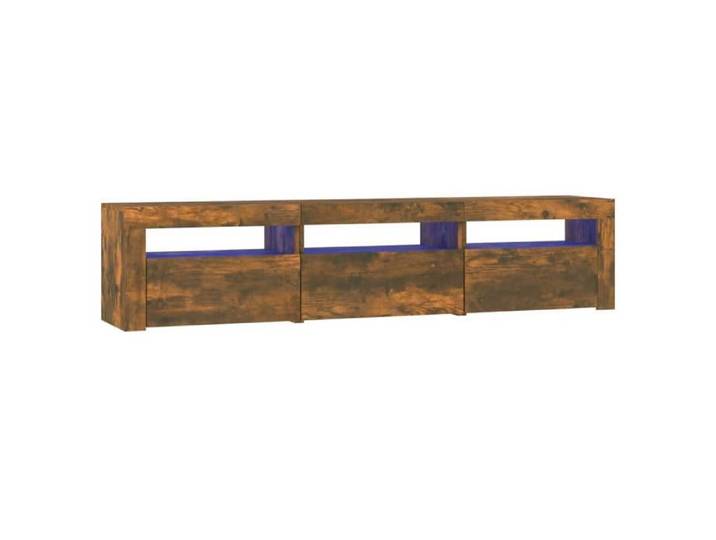 NOUVEAU Meuble télé - Meuble TV - Console TV - avec lumières LED - Console TV - Chêne fumé - 180x35x40cm 17683