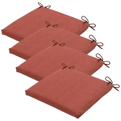 Natura Punto, Sitzkissen, Stuhlkissen Outdoor mit Bändchen, 4er Set (40 x 40 cm)