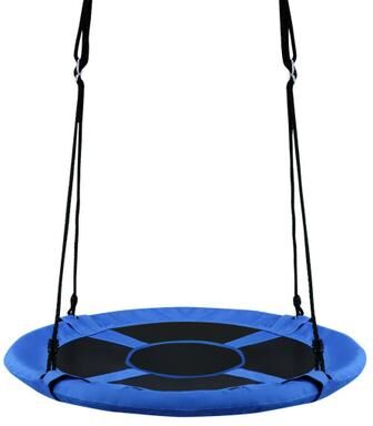 Costway 40 Inch Flying Saucer Tree Swing Indoor Outdoor Play Set-Blue