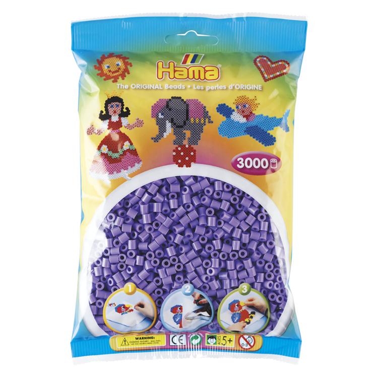 Toymax Hama midi perler 3000stk pastel lilla (028178201456)