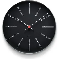 Arne Jacobsen Clocks, Wanduhr, Arne Jacobsen - Bankers Wall Clock Ø 29 cm - Black (43646) (29 cm)