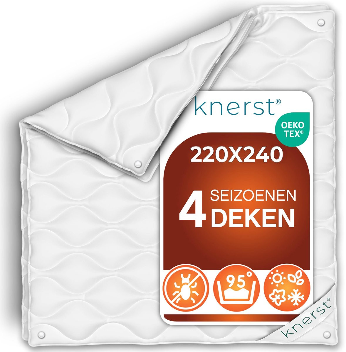 SnelShoppen 4 Seizoenen Dekbed 240x220 cm - Ademend Microvezel Dekbed voor alle seizoenen