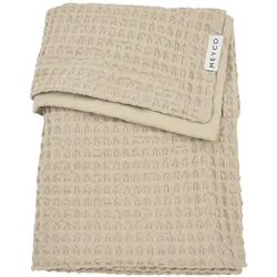 Meyco, Babydecke, Baby Waffle Cotton babydecke gross - sand - 100x150cm (150 x 100 cm)