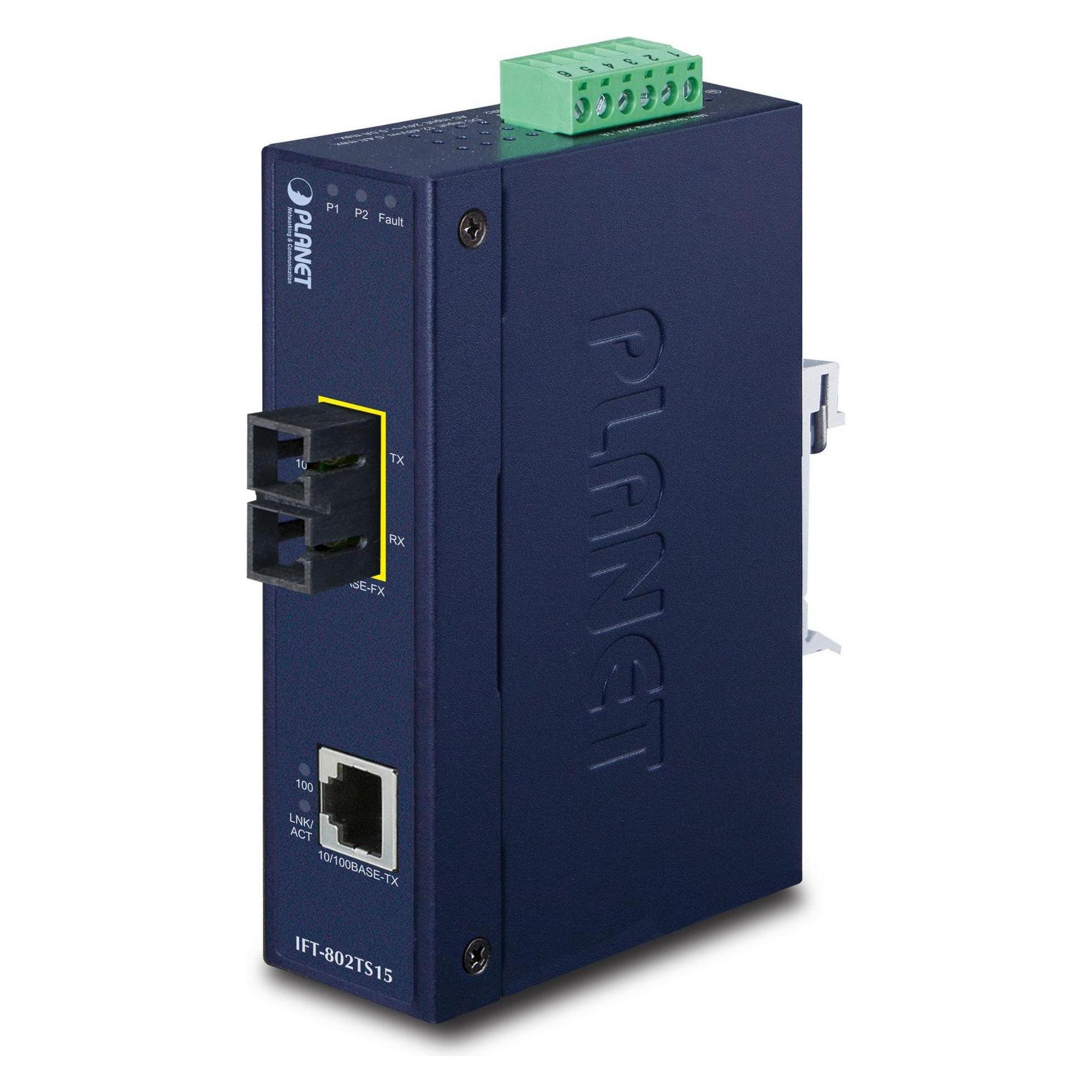 Planet Ind. Fast Eth.Medienkonverter (IFT-802TS15)