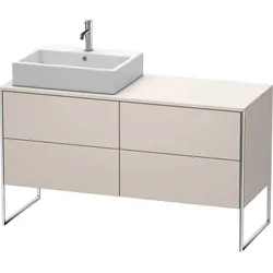 Duravit XSquare Waschtisch-Unterschrank XS4923L9191 1400x538x548mm, 4 Auszüge, links, Taupe
