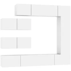 vidaXL 7-tlg. TV-Schrank-Set Weiß Holzwerkstoff