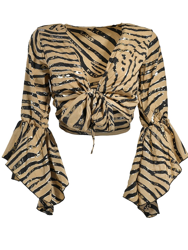 BLE Shirt in Schwarz/ Hellbraun - onesize