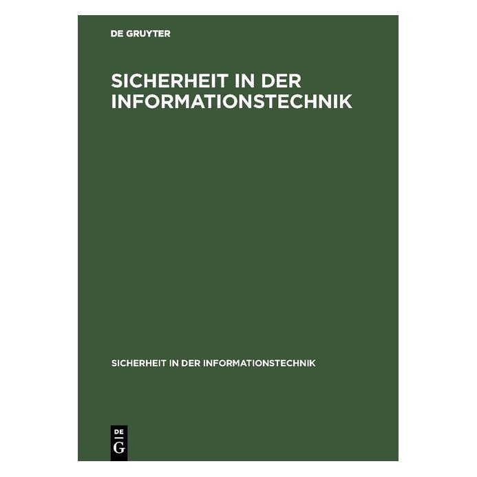De Gruyter Kersten,H.:Sicherheit i.d.Informationst (Deutsch, Hardcover, Heinrich Kersten) (67827997)