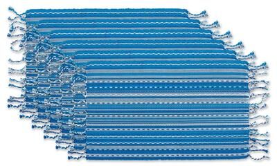 DII Natural Tonal Stripe With Fringe Placemat (Set of 6)