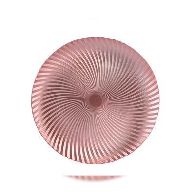Christmas Decorations Dekoteller 33cm Kunststoff Spiralmuster Platzteller Tischdeko Unterteller Weihnachten Hochzeit Jubiläum Weihnachtsteller Weihnachtsdeko Rosa