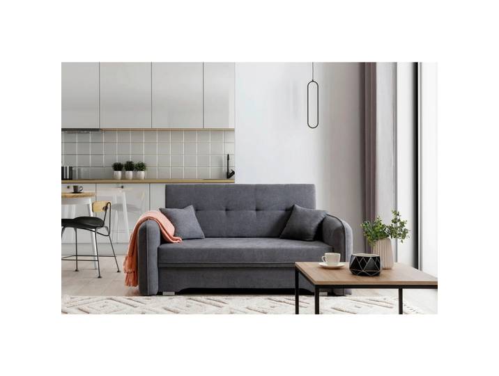 P & B Schlafsofa, Grau, Kunststoff, 155x105x75 cm, Wohnzimmer, Sofas & Couches, Schlafsofas