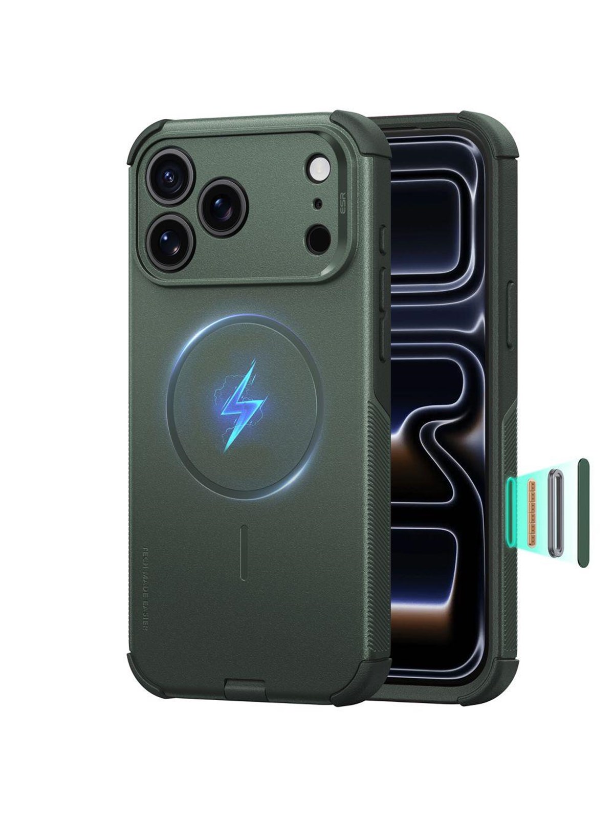 ESR Cyber ??Tough MagSafe Case for iPhone 18 Pro / 17 Pro - Green