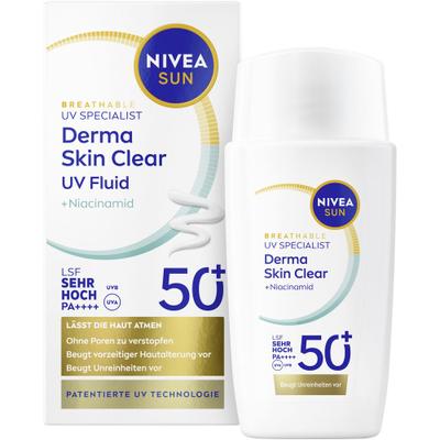 Nivea SUN Gesicht Derma Skin Clear Fluid LSF 50+ 40 ml Sonnenschutzcreme
