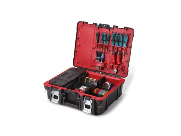Keter Technician gereedschapskoffer - zwart/rood - 48x38x17,5cm