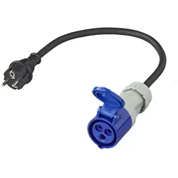 Adapter mit Schuko-Stecker und CEE-Buchse 16A 230V ProPlus 373526 Kabel 40cm