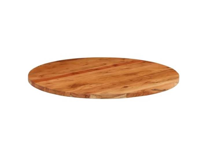 KTHLBRH Runde Tischplatte aus Massivholz, Akazienholz, 70 x 3,8 cm Unbehandelt, Oberfläche und für Couchtisch, ideal zum Basteln