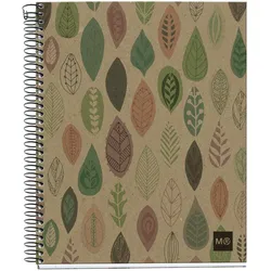 MIQUELRIUS Notizbuch Eco Design 4 A5 liniert Spiralbildung Blätter colour mix