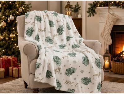 Printed Velvet Plush Throw by BrylaneHome in Fur Branches