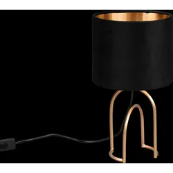 Trio R51131002 Tischleuchte Grace 1x40W | E14 - Kabelschalter, gold, schwarz