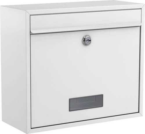 Basi 2170-0662 BK 900 Briefkasten Stahl Weiß Schlüsselschloss