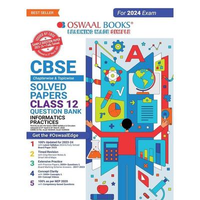 Oswaal CBSE Class 12 Informatics Practices Question Bank 2023-24 Book, Taschenbuch von Oswaal Editorial Board, Oswaal Books And Learning Pvt Ltd,