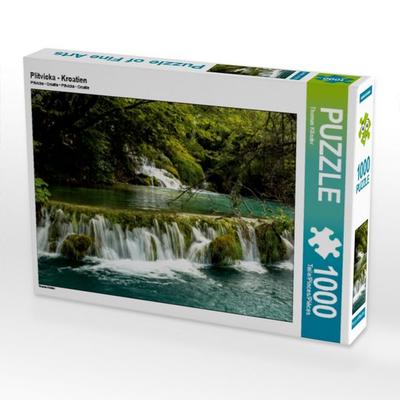 CALVENDO Puzzle Plitvicka - Kroatien | 1000 Teile Lege-Größe 64 × 48 cm Foto-Puzzle für glückliche Stunden