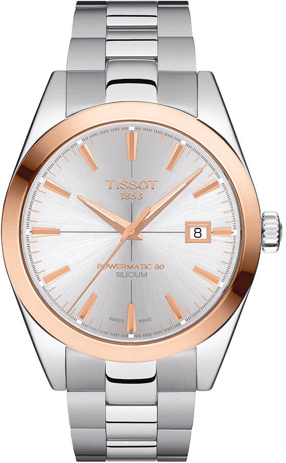 Tissot Gentleman Powermatic 80 Silicium rannekello, 18K kulta, T9274074103100