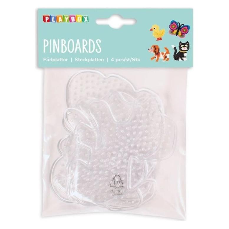 Playbox 4 Steckplatten für Bügelperlen - weiss (2456679)