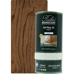 Rubio Monocoat Set Oil Plus 2C Black 1300ml (A+B) - 1300ml [52m2]
