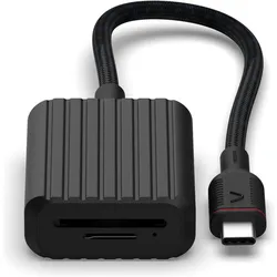 Unisynk 10381 card reader USB 2.0 Type-C Black (USB 2.0), Speicherkartenlesegerät, Schwarz