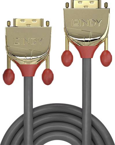 LINDY DVI Anschlusskabel DVI-D 24+1pol. Stecker, DVI-D 24+1pol. Stecker 7.60m Schwarz 36205 DVI-Kabel
