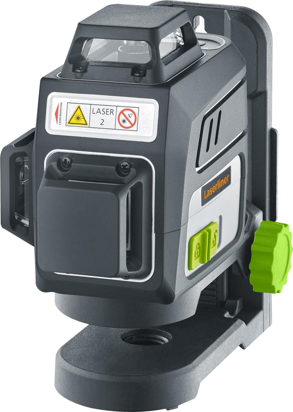 Laserliner PocketPlane-Laser 3G, laserlijn met referentieniveau, zwart en groen, 0,3 mm/m, 3,5°, 515 nm, 1/4" en 5/8" aansluiting