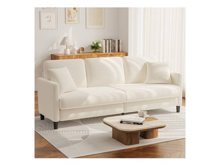 ToteBox 3-Sitzer Teddy Fleece Werkzeugfreier Aufbau Sofas für Wohnzimmer