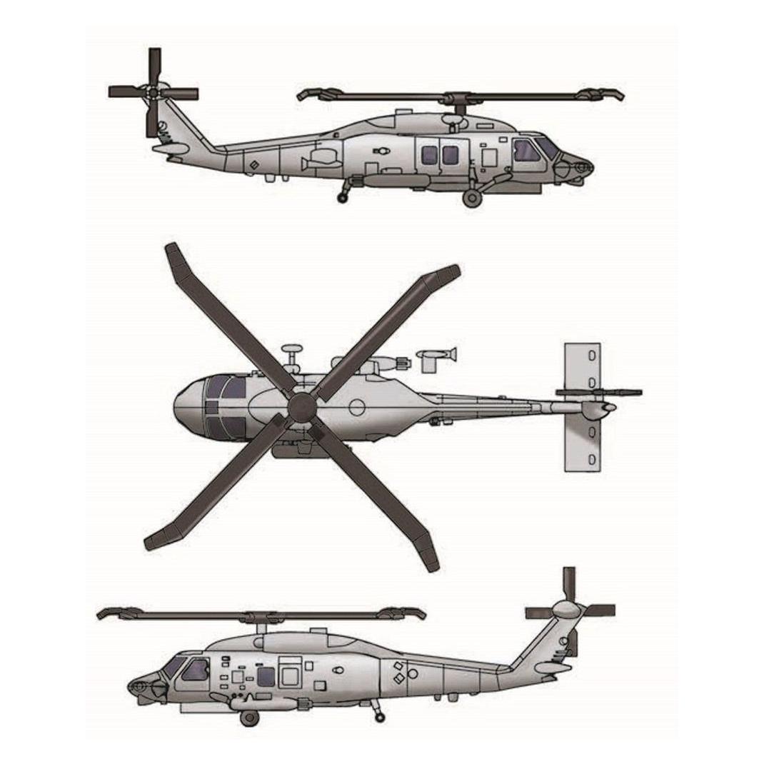 Trumpeter SH-60K Sea Hawk (6 aircraft) (06254)