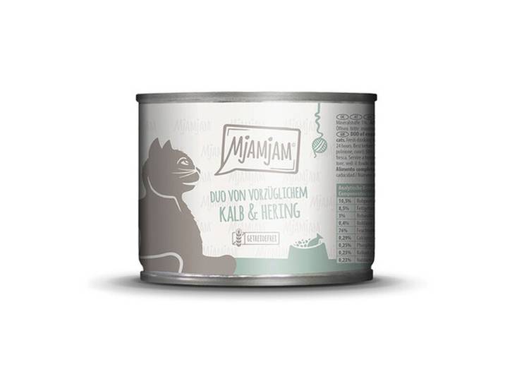 MjAMjAM Duo Nourriture humide pour chats Veau hareng 200 g