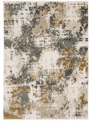 Style Haven Hendrix Mottled Abstract Beige/Grey Fringe Edge Area Rug
