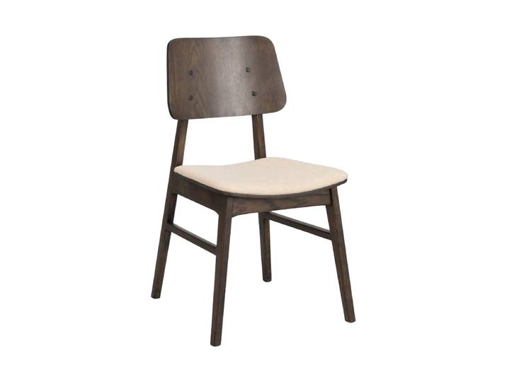 Design Stuhl „Nagano“ aus massivem Eichenholz Eiche Dunkelbraun Rowico