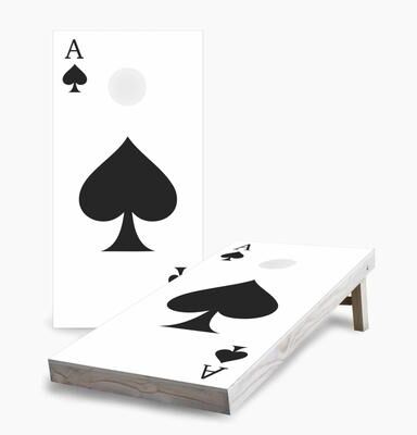 Skip's Garage Ace of Spades Cornhole Boards