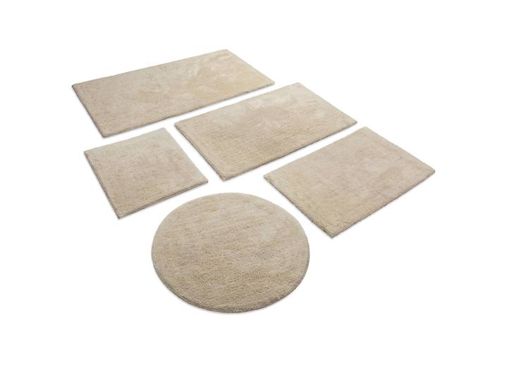Badematte WECON HOME BASICS Erik , beige, H:20mm, Baumwolle, Badematten, Badematte, waschbar, rutschfest, sehr weich, strapazierfähig, pflegeleicht