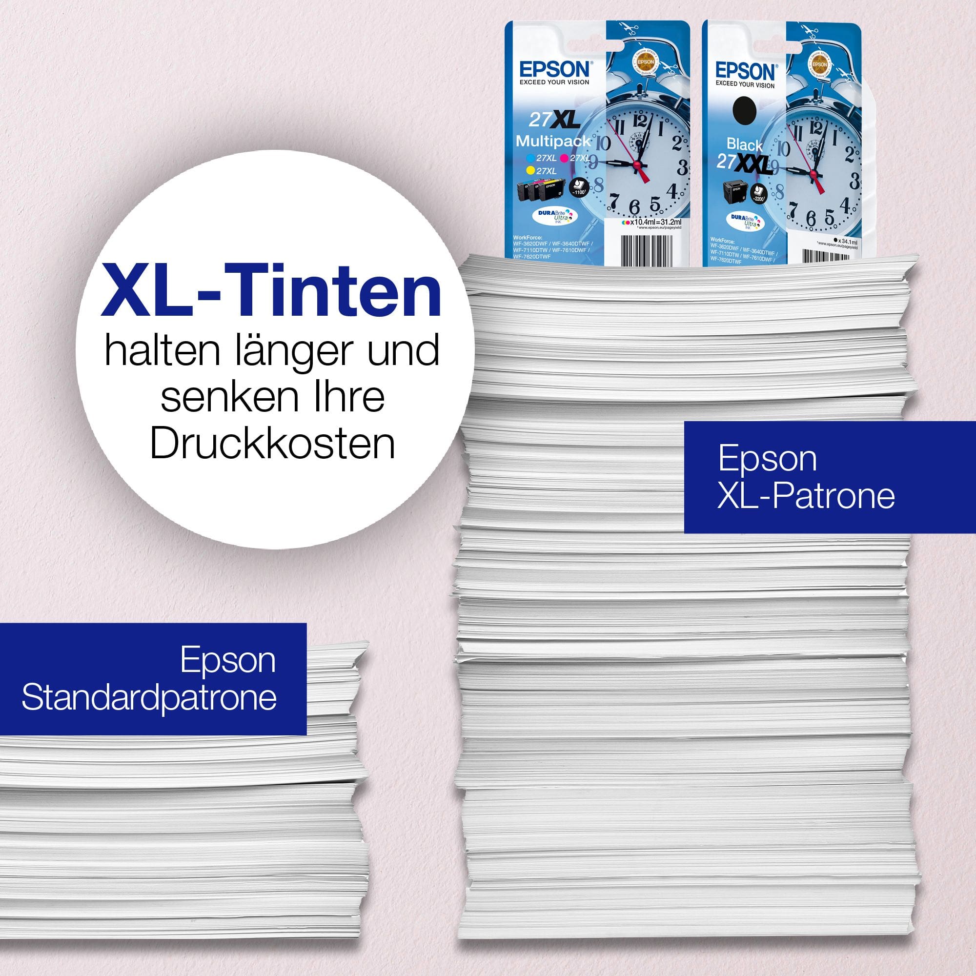 Epson 27 C13T27054012 originale Druckerpatronen Cyan/Magenta/Gelb 3,6 ml