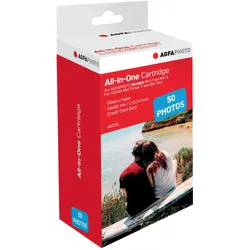 Agfaphoto AMC 50 - 50 Blatt 2,1 x3,4 (53 x 86 mm, 50 Stk.), Fotopapier, Weiss