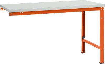 Manuflex Ansatztisch UNIVERSAL Spezial, Tischplatte Melamin, 1500x1000, rotorange
