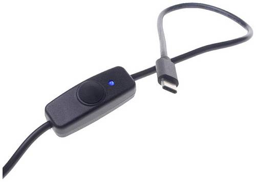 Radxa RockPi_USB-AtoC_SW Strom-Kabel [1x USB 2.0 Stecker A - 1x USB-C Stecker] 1.50m Schwarz inkl. Ein/Aus-Schalter