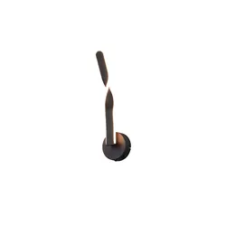 Wandleuchte LED Wandlampe Flurleuchte Metall schwarz matt Schalter H 45,5 cm