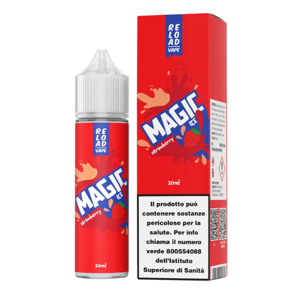 Reload Vape Strawberry Magic Ice Liquido Shot 20ml Fragola Ghiaccio