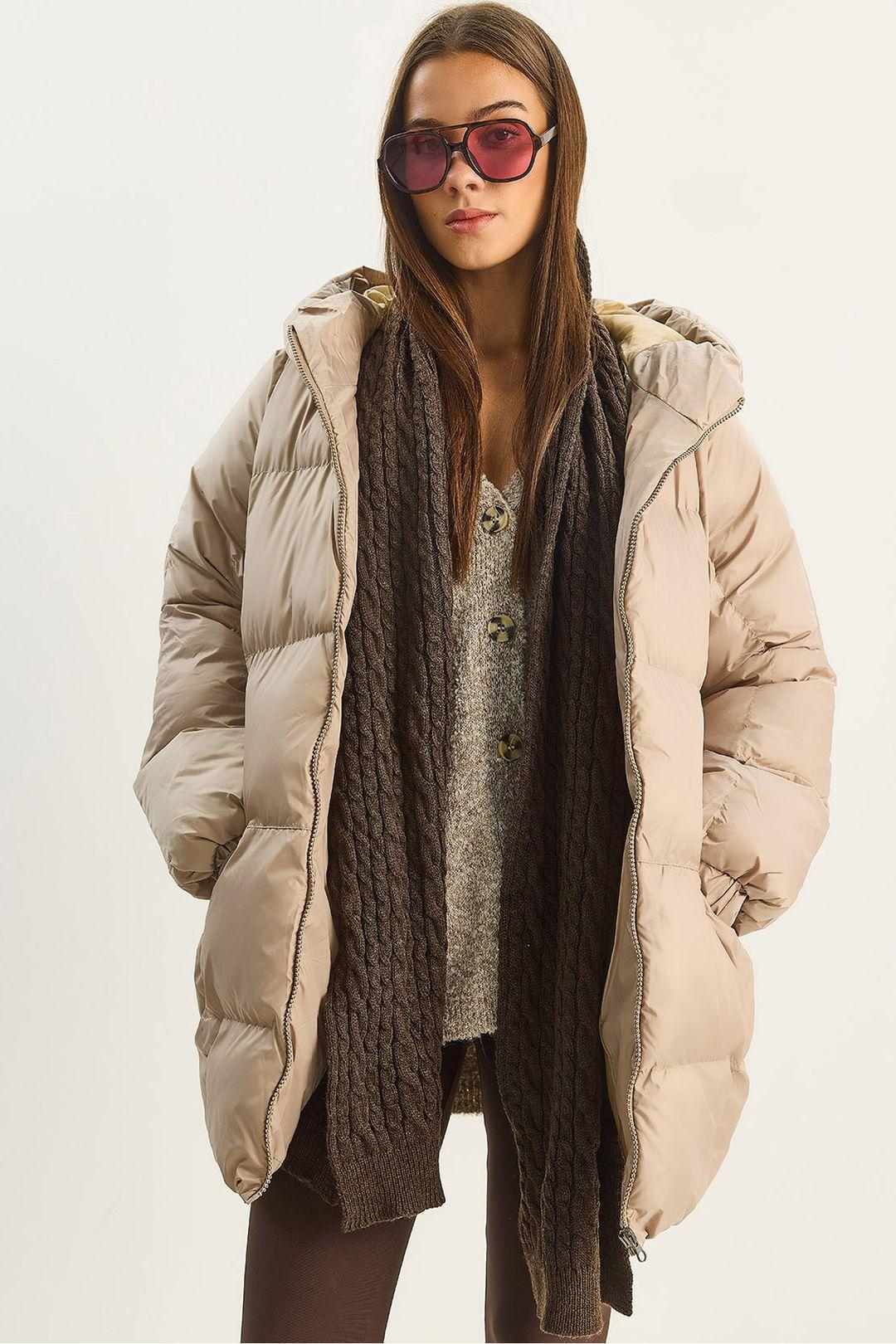 Kapuze Oversized Dicke Pufferjacke