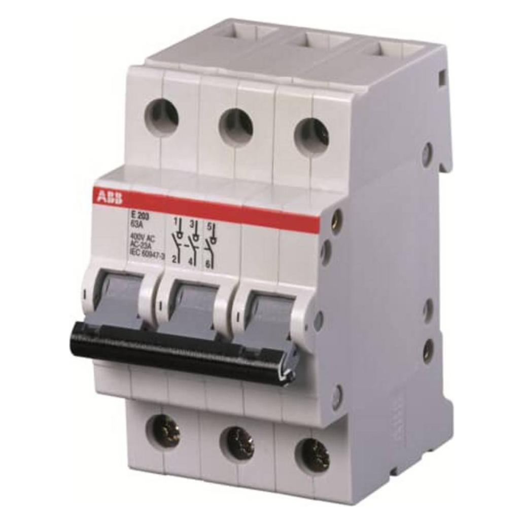 ABB STOTZ-KONTAKT Ausschalter E 203/63G 3polig 63A grau (2CDE283001R1063)